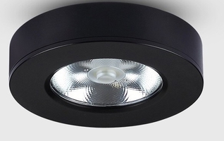 Đèn ốp nổi đồng xu GSON5, công suất 5W, vỏ đen, sáng vàng, KT(mm): D74*H17