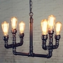 Đèn thả ống nước đen TH165, E27 x 6, KT(mm):