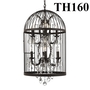 Đèn thả lồng chim , E14x 08 đui (chưa bóng), mã TH160, KT(mm): D450 x H750