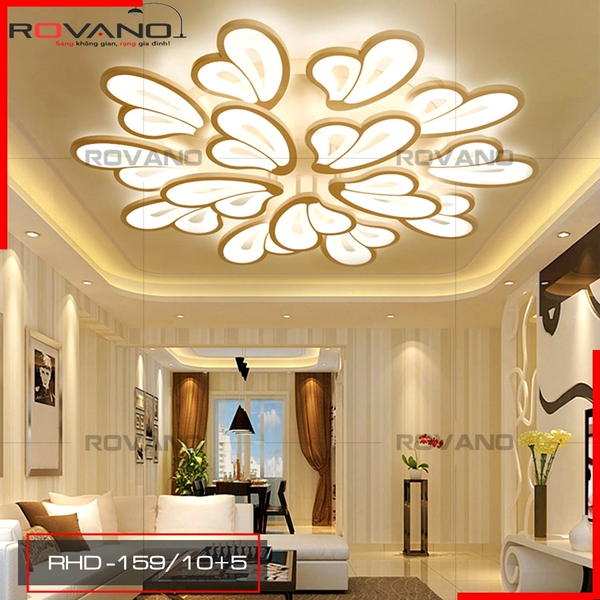 Đèn led mâm DM047_10_05 cánh trắng