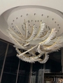 Bộ đèn chùm TH544, không mâm, gồm 39 thả tích hợp led kích thước 150 x 400, ánh sáng 3000k, KT(mm): D1000 x H800