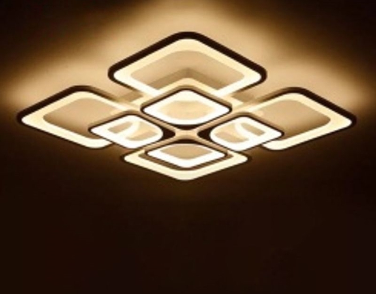 Đèn led mân DM031/ 4+4 cánh màu đen