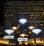 Đèn thả TH328.01, bộ 3 đèn thanh ngang đen