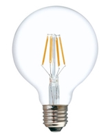 Bóng đèn G95 led sợi 4W, thủy tinh trắng, đui E27, ánh sáng vàng