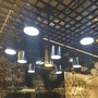 Đèn thả TH275 - 8 bóng màu đen, tích hợp led, KT(mm): 650 x 700