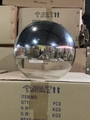 Đèn thả thủy tinh đơn TH091, 3/4 bạc và 1/4 trắng trong hở đáy, E27x01, KT(mm): D300