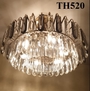 Đèn chùm thả viền pha lê TH520, E14 x 6, KT(mm): D550