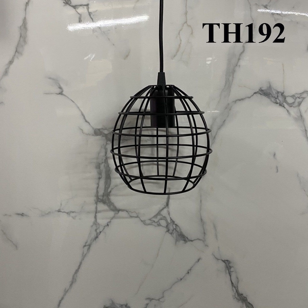 Đèn thả rọ sắt thân đen, đui E27x1(chưa bóng)_TH192 Kích thước: D220x280mm