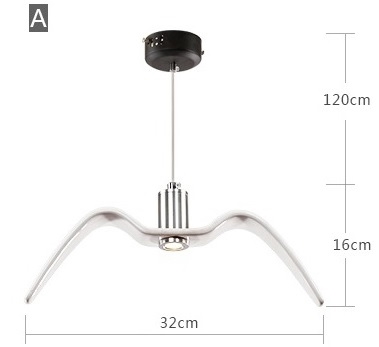 Đèn thả cánh chim hải âu thân trắng kiểu A TH246