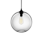 Đèn thả thủy tinh trắng TH053, đui sắt tam giác  E27 x 1,  KT(mm): D200 x 200