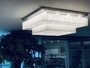 Đèn chùm pha lê thả thông minh PL024 gồm 2 tầng thanh lục giác D20 x H200mm, KT (mm): 800 x 800 x 400