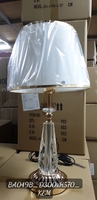 Đèn bàn BA049 dáng B, chao trắng viền vàng, chao D300, KT(mm): D300 x H570. Mã thùng H8