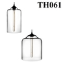 Đèn thả thủy tinh hổ phách  TH061, E27 x 1, KT(mm): 180 x 310