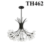 Đèn thả chùm hoa pha lê bồ công anh lãng mạng TH462, thân đen , chưa gồm 19 bóng: G4x19 , KT(mm): D770 x H620mm