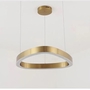 Đèn thả vòng  inox mạ đồng TH421 , tích hợp led , 3 chế độ ánh sáng , có ĐKTX, KT(mm) : 600x600x55