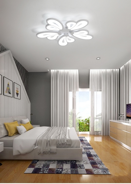Đèn led mâm DM047_05 cánh trắng