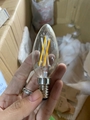 Bóng nhót led sợi 4W , thủy tinh trắng , đui E14 , ánh sáng vàng , có điều khiển , chất lượng cao .