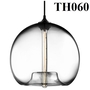 Đèn thả thủy tinh hổ phách  TH060, E27 x 1, KT(mm): 305 x 305