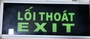 Đèn exit lối thoát chữ xanh 2 mặt