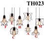 Đèn thả rọ sắt dáng H thân đen, đui E27x1(chưa bóng)_TH023 Kích thước: 180 x 230mm