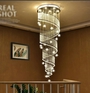 Đèn chùm pha lê thả thông minh PL043, Inox gương trắng tròn, 9 mắt COB, 75 dây pha lê, 20 dây hoa sao đui G4, KT(mm): D600 x H2000