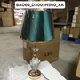 Đèn bàn BA066, thân pha lê + chao vải xanh, KT(mm): D300 x H560