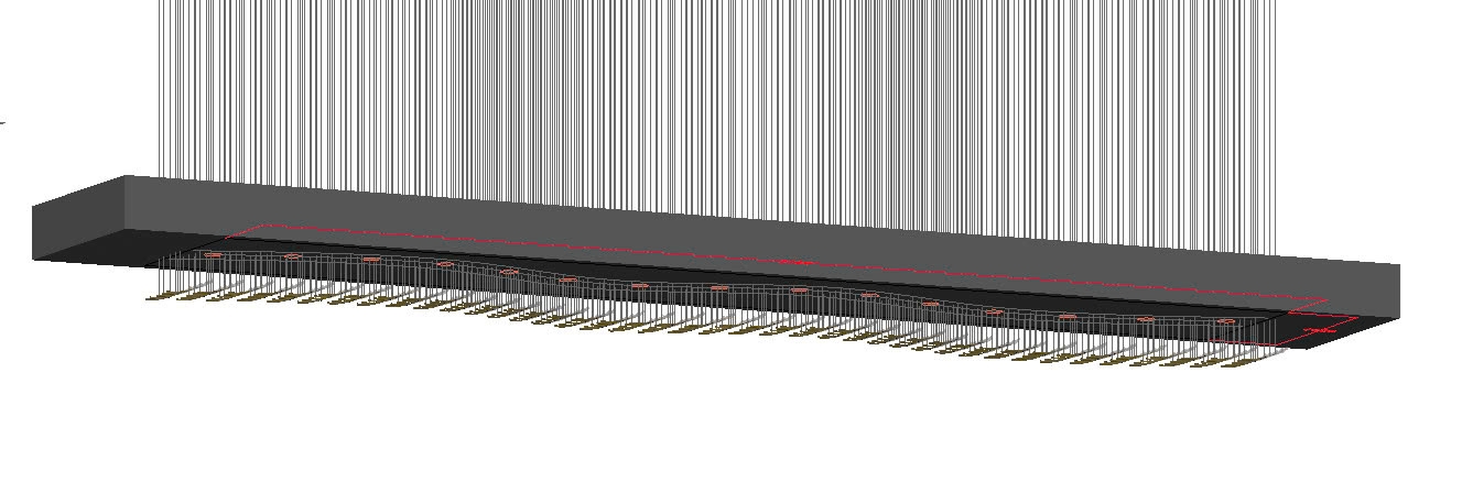 Đèn chùm pha lê thả thông minh PL045.2. Không mâm, gồm 200 lá lông vũ trắng, 12 đèn led Philip 12W, KT(mm): L6000 x W1000 x H800