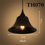 Thả đơn chao chuông đen, E27x01, mã TH070, KT (mm): D300x280
