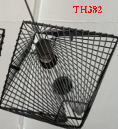 Đèn thả rọ sắt thân đen, đui E27x1(chưa bóng)_TH382 Kích thước: 205x270mm