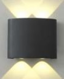 Đèn rọi led ánh sáng vàng, vỏ đen hắt 2 tia, IP65, KT(mm): 116x80x40