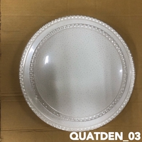 Quạt đèn LED 003 (满天星) vỏ kim loại dày, AC: 150 - 240W, 96W (48Wx2), 06 cấp số, chiều cao đèn: 25/20/30cm, đường kính cánh: 106.68cm, có điều khiển xa.
