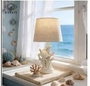 Đèn  bàn chao vải, thân sứ hình con rùa .KT( mm):225x435