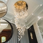 Đèn trang trí chim sứ mạ vàng 063PL5, có 148 con chim 063tt5 ( 58con dùng cáp quang,  90 con dùng bóng G4 3 màu), mâm inox gương vàng có 15 mắt COB dimmer D40 có điều khiển ,KT(mm):1200x3950