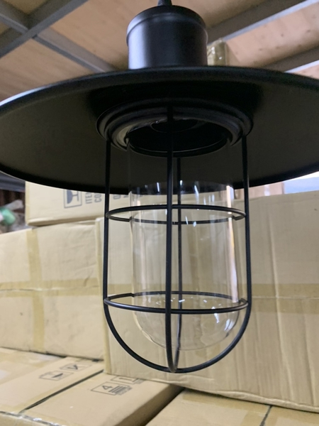 Thả đơn chao chống nổ đen, E27x01, mã TH067,1, KT (mm): D280