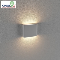 Đèn tường ngoài trời Kingled LWA8011_S_WH, vỏ trắng, ánh sáng vàng, IP65, công suất 8W, KT(mm): 110 x 28 x 90