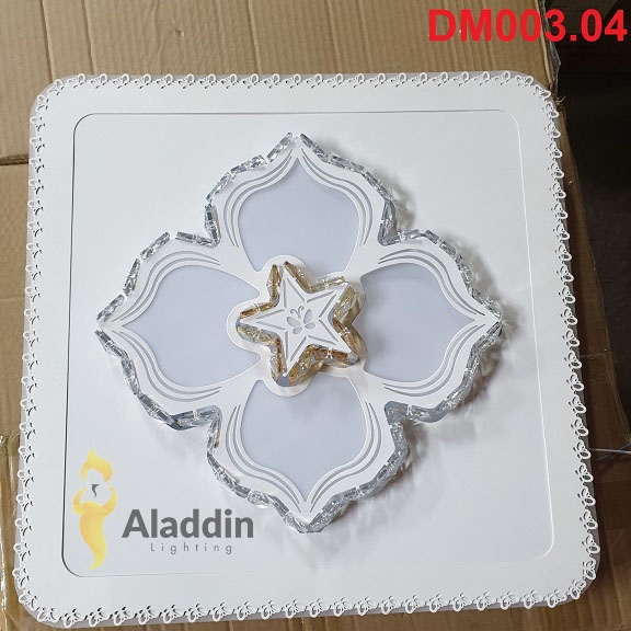 Đèn led mâm hoa hình vuông DM035.03V, KT(mm) : D500