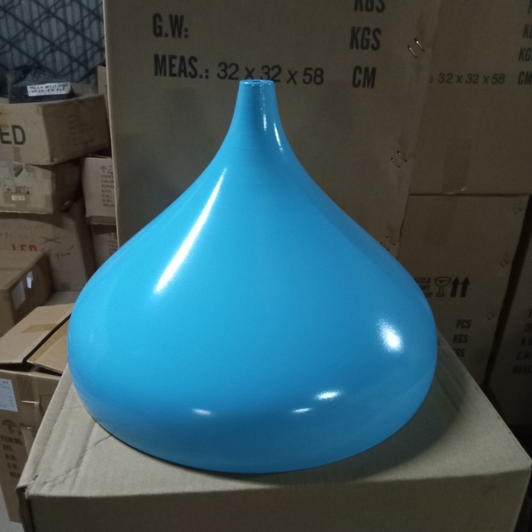Thả đơn chao giọt nước xanh dương lòng trắng, E27x01, mã TH201, KT (mm): D320
