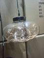 Đèn thả thủy tinh đơn TH251E, đèn led dây thần kinh  trắng trong, tích hợp led ánh sáng vàng, KT(mm): D250