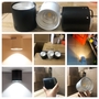 Đèn ống bơ chiếu rọi, công suất 12w, vỏ đen, ánh sáng vàng, KT(mm): D100 x H100