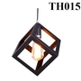 Đèn thả hình hôp vuông thân đen, đui E27x1(chưa bóng)_TH015 Kích thước: 160x160x160mm