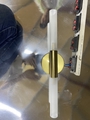 Đèn tường thân vàng, ống thủy tinh đục 2 đầu TU031, G9x02, KT(mm):