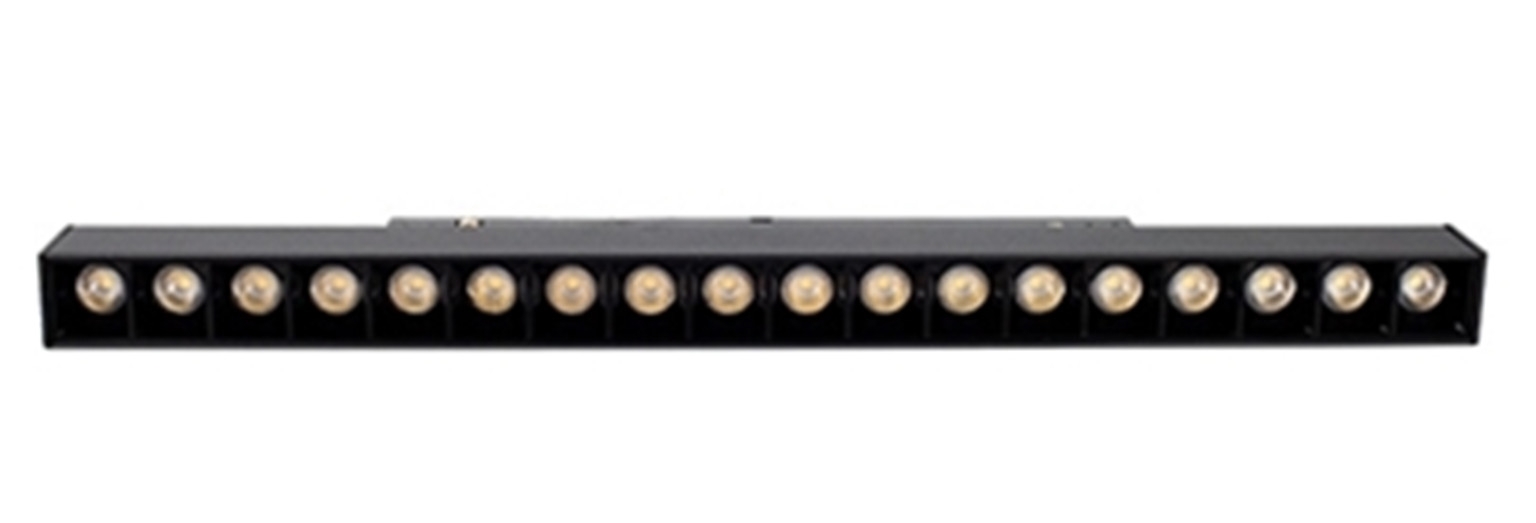 Đèn Ray Nam Châm Chiếu Rọi Âm 18W Đen (RNC-18SS-CRA). Kích Thước : 330*22*43 mm