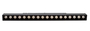 Đèn Ray Nam Châm Chiếu Rọi Âm 18W Đen (RNC-18SS-CRA). Kích Thước : 330*22*43 mm