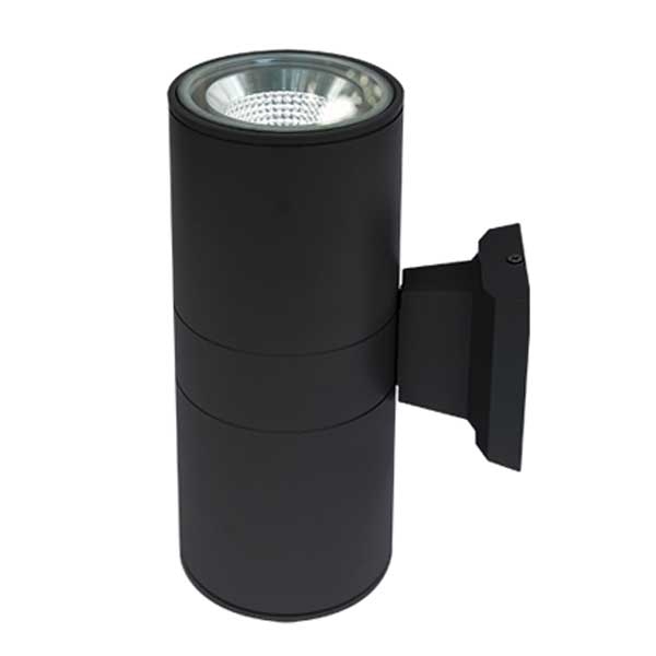 Đèn tường màu đen, 2 đầu chiếu sáng, công suất: 20W x 02