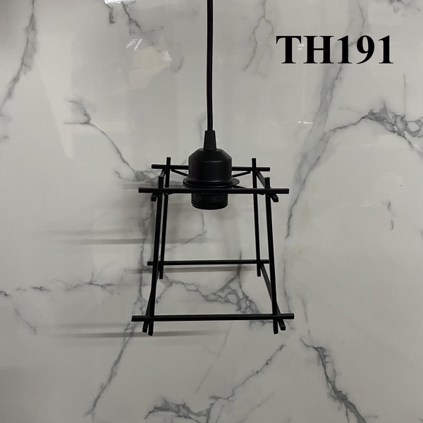 Đèn thả hình lập phương thân đen_TH191 Kích thước: DØ220xH260mm