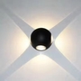 Đèn tường màu đen TU027, COB_12w, KT(mm): D95