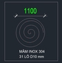 Đế tròn inox gương vàng D1100 theo thiết kế, 31 lỗ bóng D10mm