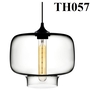 Đèn thả thủy tinh khói TH057, E27 x 1, KT(mm): 250 x 200