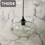 Đèn thả thủy tinh trắng TH054, E27 x 1, KT(mm): 280 x 200