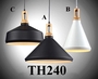 Thả đơn chao đui gỗ trắng, E27x01, mã TH240 C, KT (mm): D340